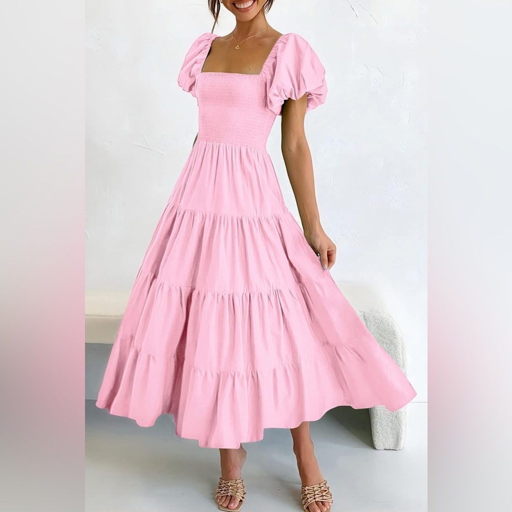 Pink Boho Dress
